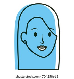 beautiful woman head avatar character