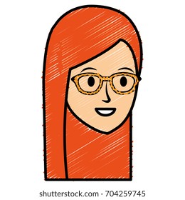 beautiful woman head avatar character