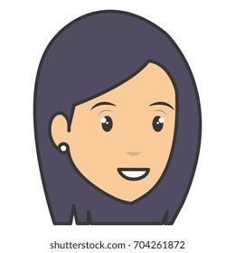 beautiful woman head avatar character