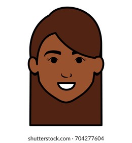 beautiful woman head avatar character