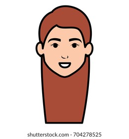 beautiful woman head avatar character