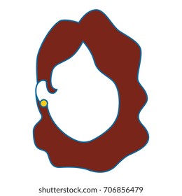 beautiful woman head avatar character