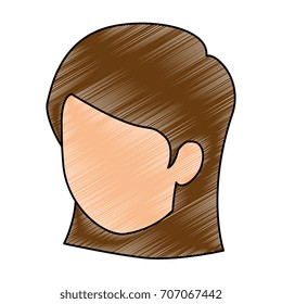 beautiful woman head avatar character