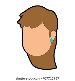 beautiful woman head avatar character