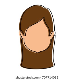 beautiful woman head avatar character