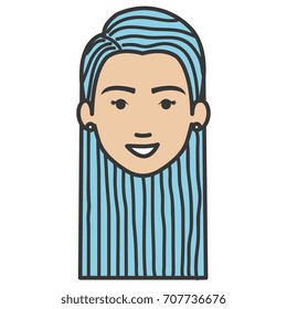 beautiful woman head avatar character