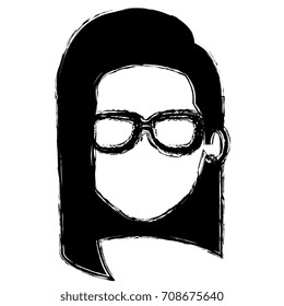 beautiful woman head avatar character