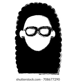 beautiful woman head avatar character