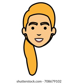 beautiful woman head avatar character
