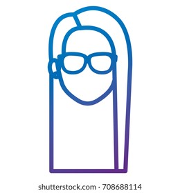 beautiful woman head avatar character