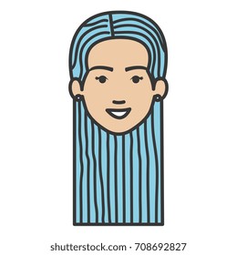 beautiful woman head avatar character