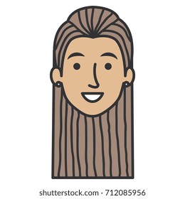 beautiful woman head avatar character