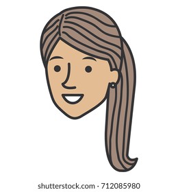 beautiful woman head avatar character