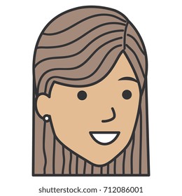 beautiful woman head avatar character
