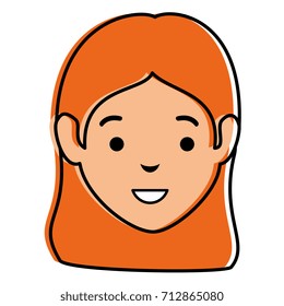 beautiful woman head avatar character