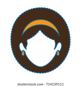 beautiful woman head avatar character