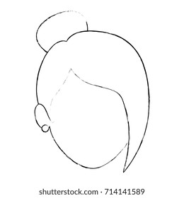 beautiful woman head avatar character