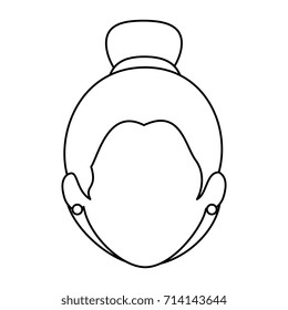 beautiful woman head avatar character