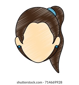 beautiful woman head avatar character