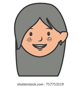 beautiful woman head avatar character
