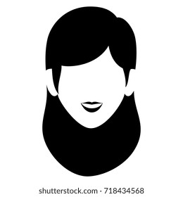 beautiful woman head avatar character