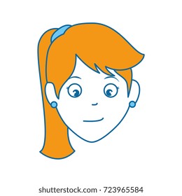 beautiful woman head avatar character