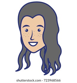 beautiful woman head avatar character