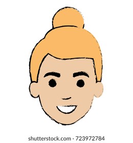 beautiful woman head avatar character