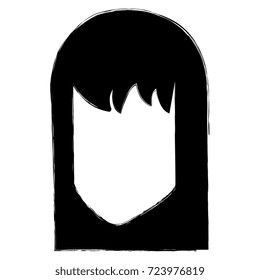 beautiful woman head avatar character