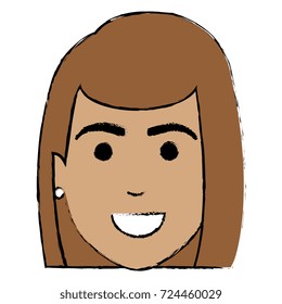 beautiful woman head avatar character