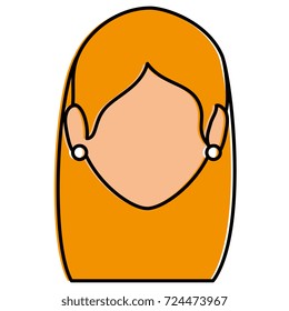 beautiful woman head avatar character