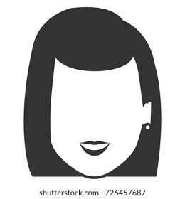 beautiful woman head avatar character