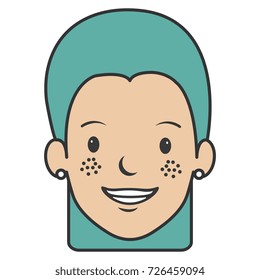 beautiful woman head avatar character