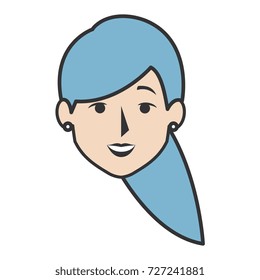 beautiful woman head avatar character