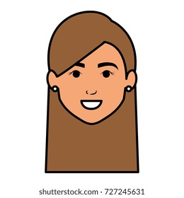 beautiful woman head avatar character