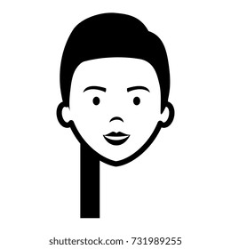 beautiful woman head avatar character