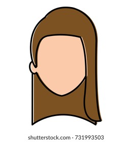 beautiful woman head avatar character