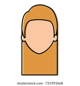 beautiful woman head avatar character