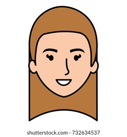 beautiful woman head avatar character