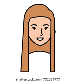 beautiful woman head avatar character