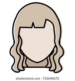 beautiful woman head avatar character