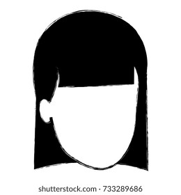 beautiful woman head avatar character