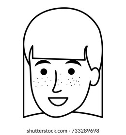 beautiful woman head avatar character