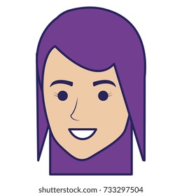 beautiful woman head avatar character