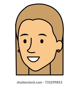 beautiful woman head avatar character