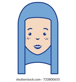 beautiful woman head avatar character