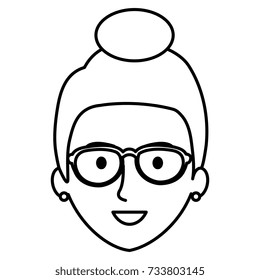 beautiful woman head avatar character