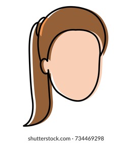 beautiful woman head avatar character