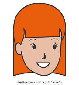 beautiful woman head avatar character