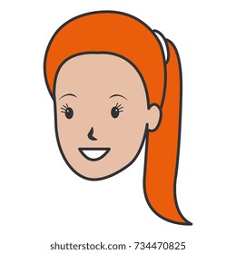beautiful woman head avatar character